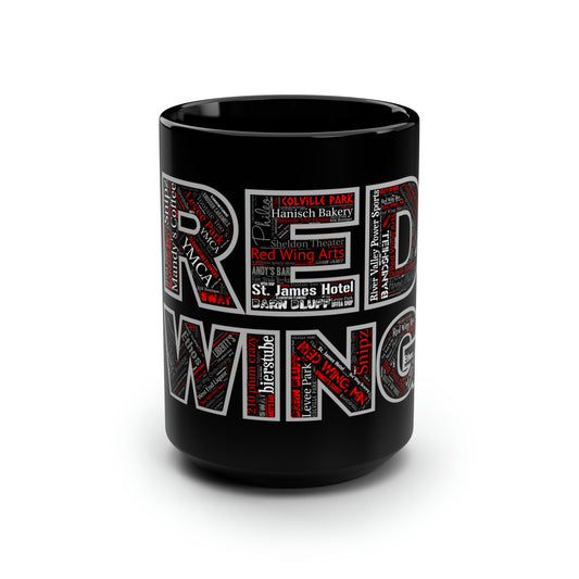 Red Wing Community Black Mug, 15oz