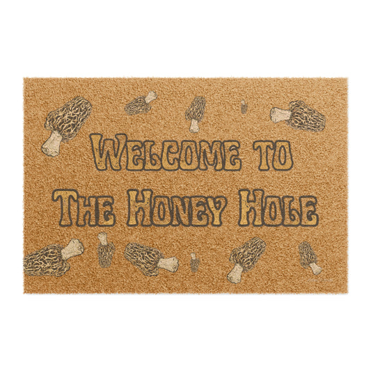 Welcome to the Honey Hole Morel Mushroom Doormat