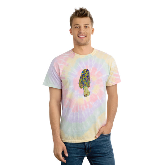 Psychedelic Tie-Dye Tee Morel Mushroom T-Shirt