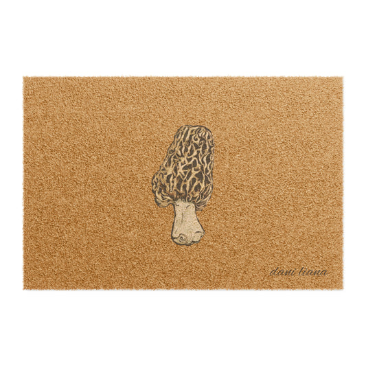 Minimal Morel Mushroom Doormat