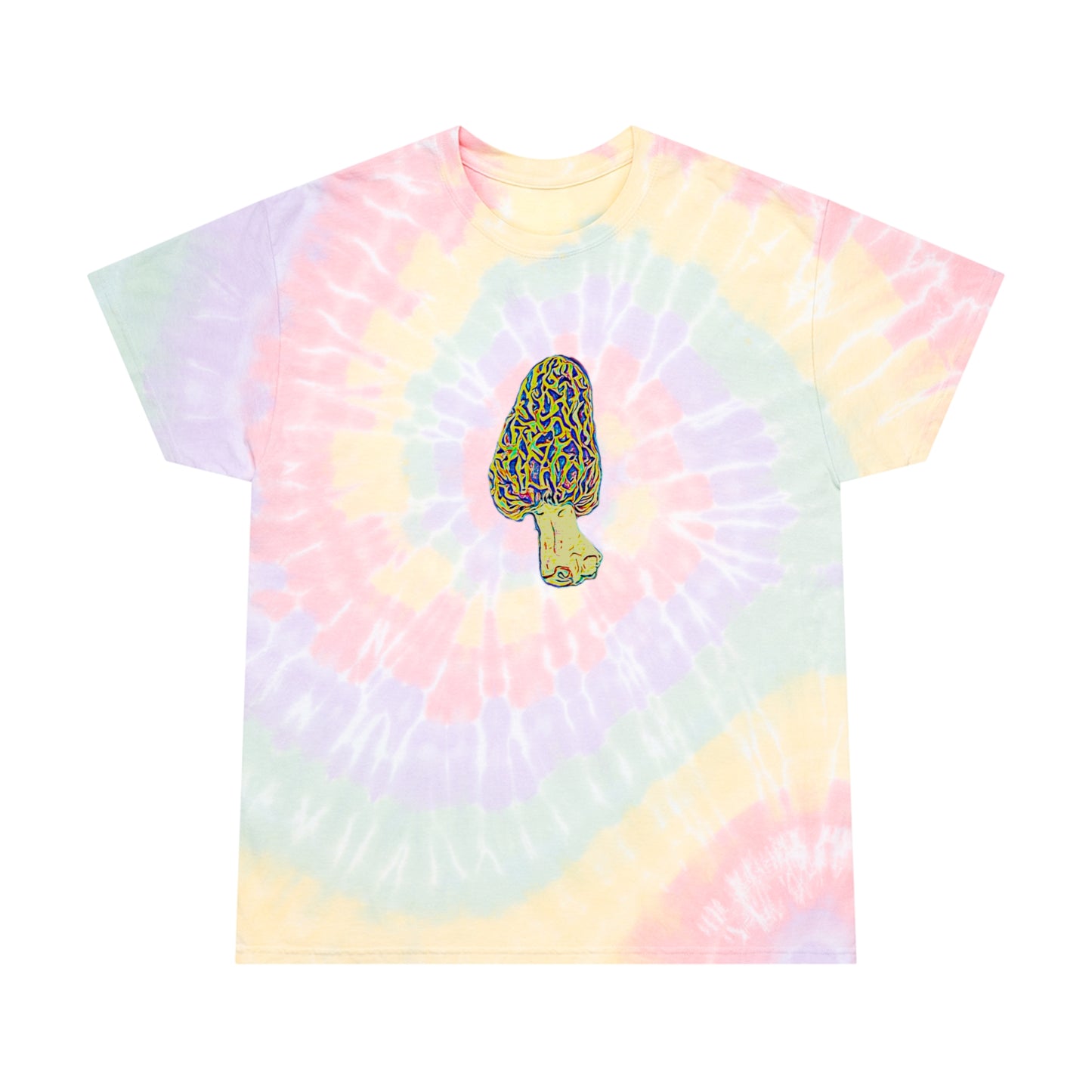 Psychedelic Tie-Dye Tee Morel Mushroom T-Shirt