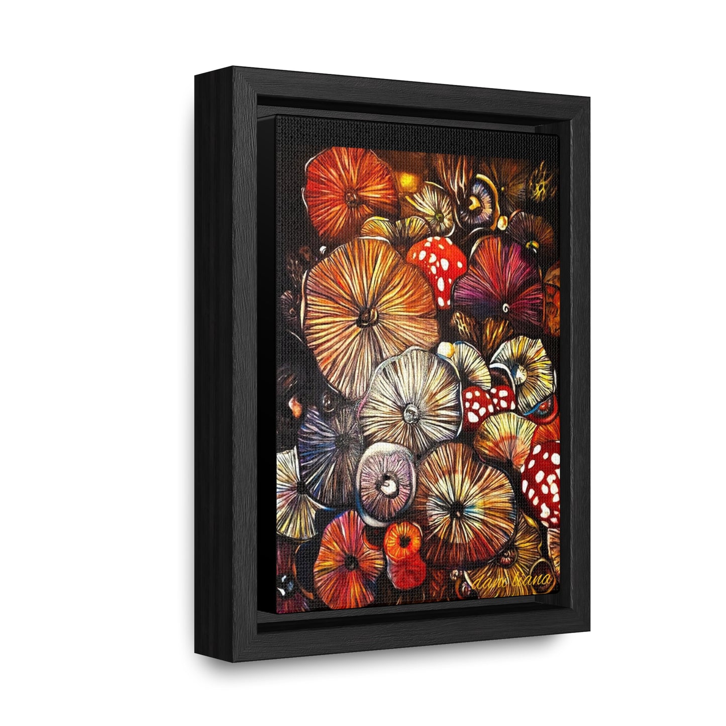 Colorful Mushroom Print on Gallery Canvas Wraps, Vertical Frame