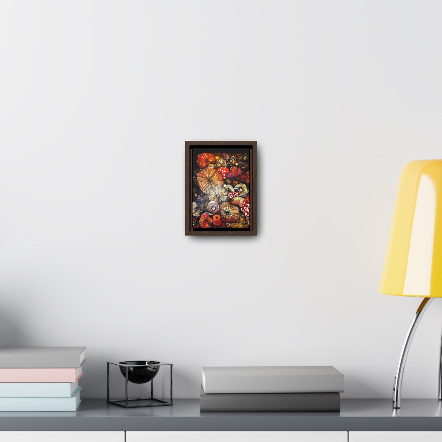 Colorful Mushroom Print on Gallery Canvas Wraps, Vertical Frame