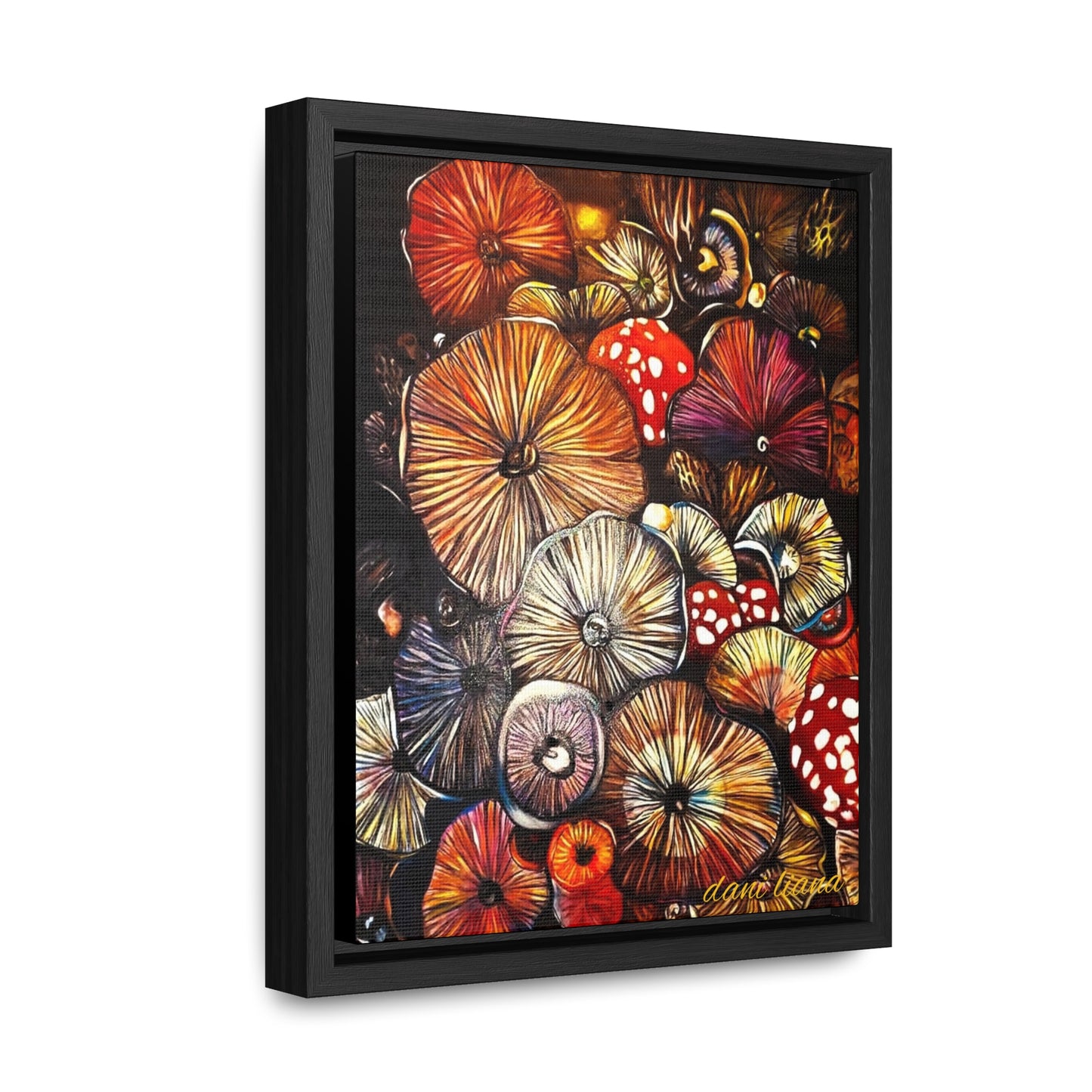 Colorful Mushroom Print on Gallery Canvas Wraps, Vertical Frame