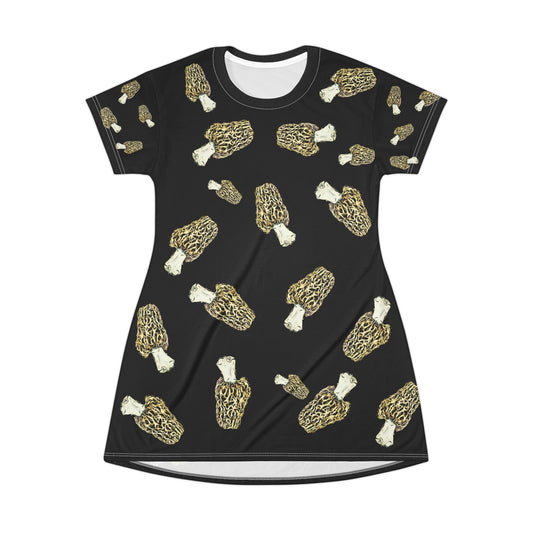 Women's Morel Mushroom T-Shirt Dress