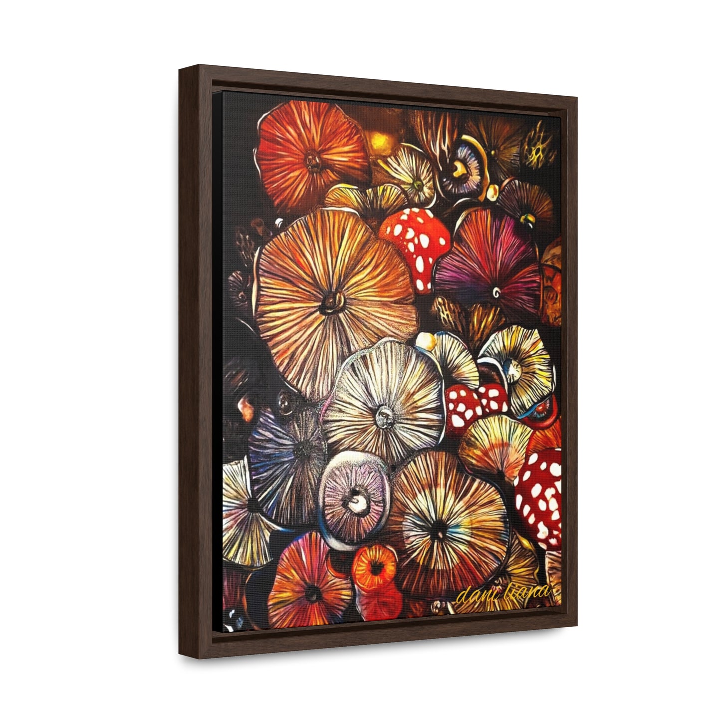 Colorful Mushroom Print on Gallery Canvas Wraps, Vertical Frame