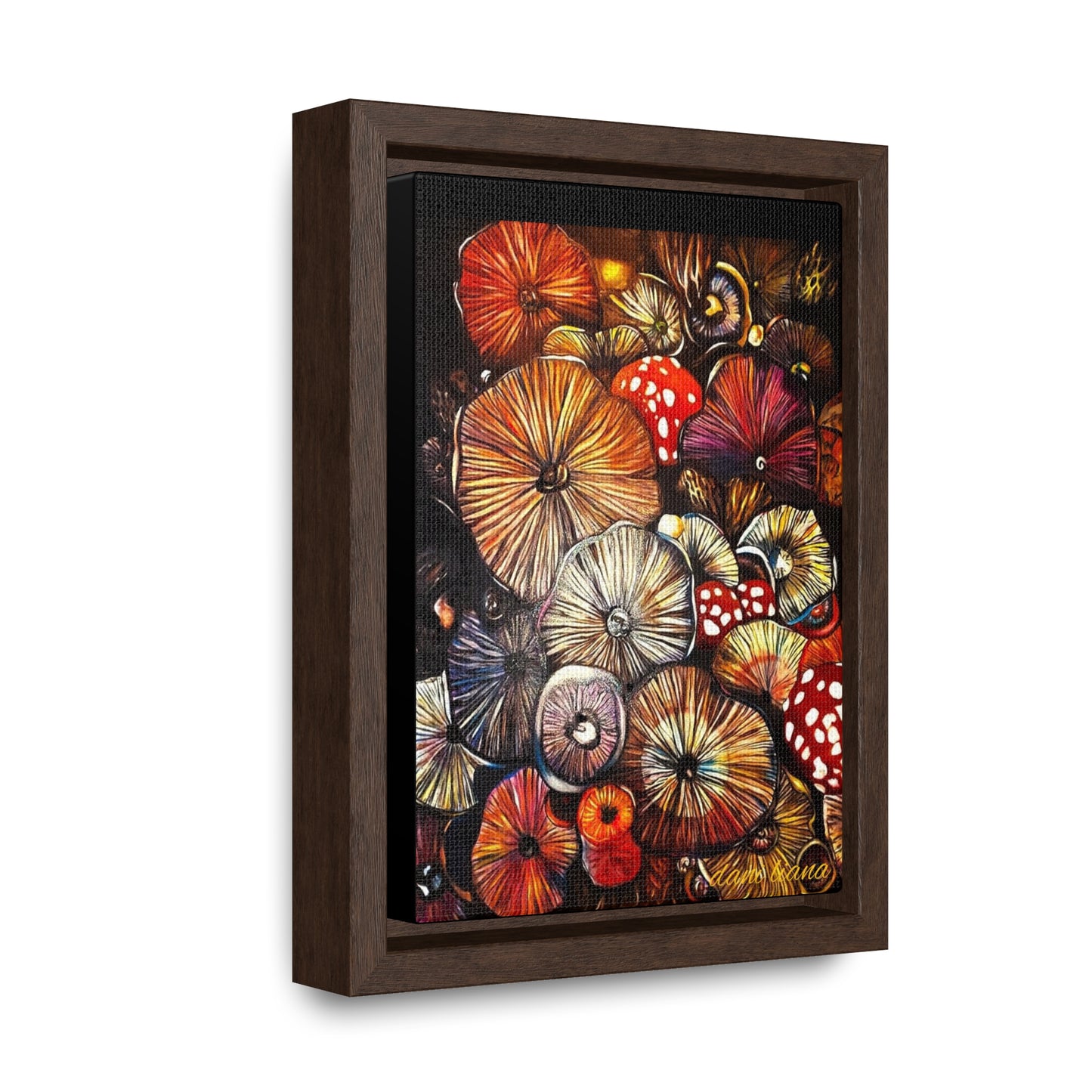 Colorful Mushroom Print on Gallery Canvas Wraps, Vertical Frame