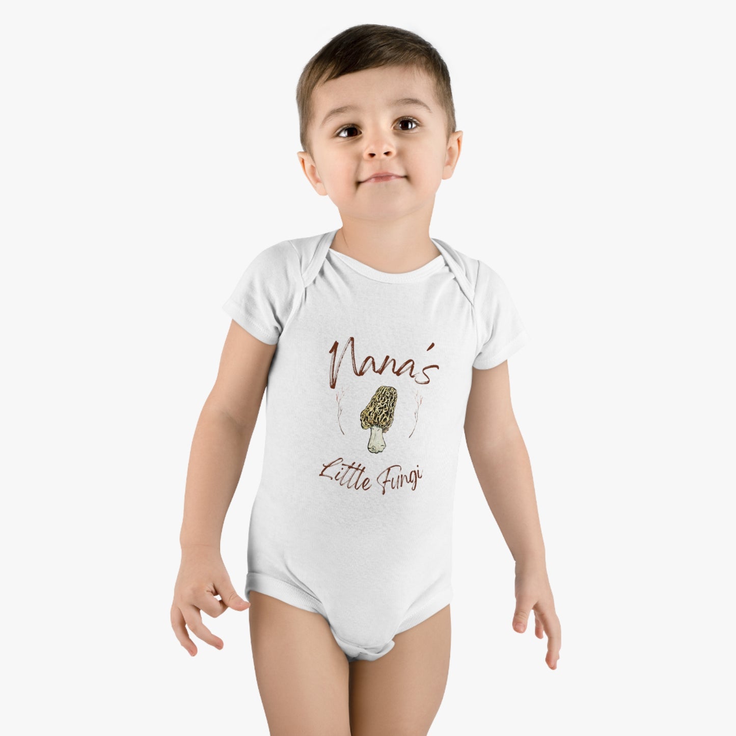 Nana's Little Fungi Organic Baby Bodysuit