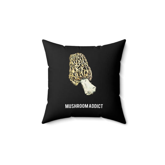 Morel Mushroom Square Pillow