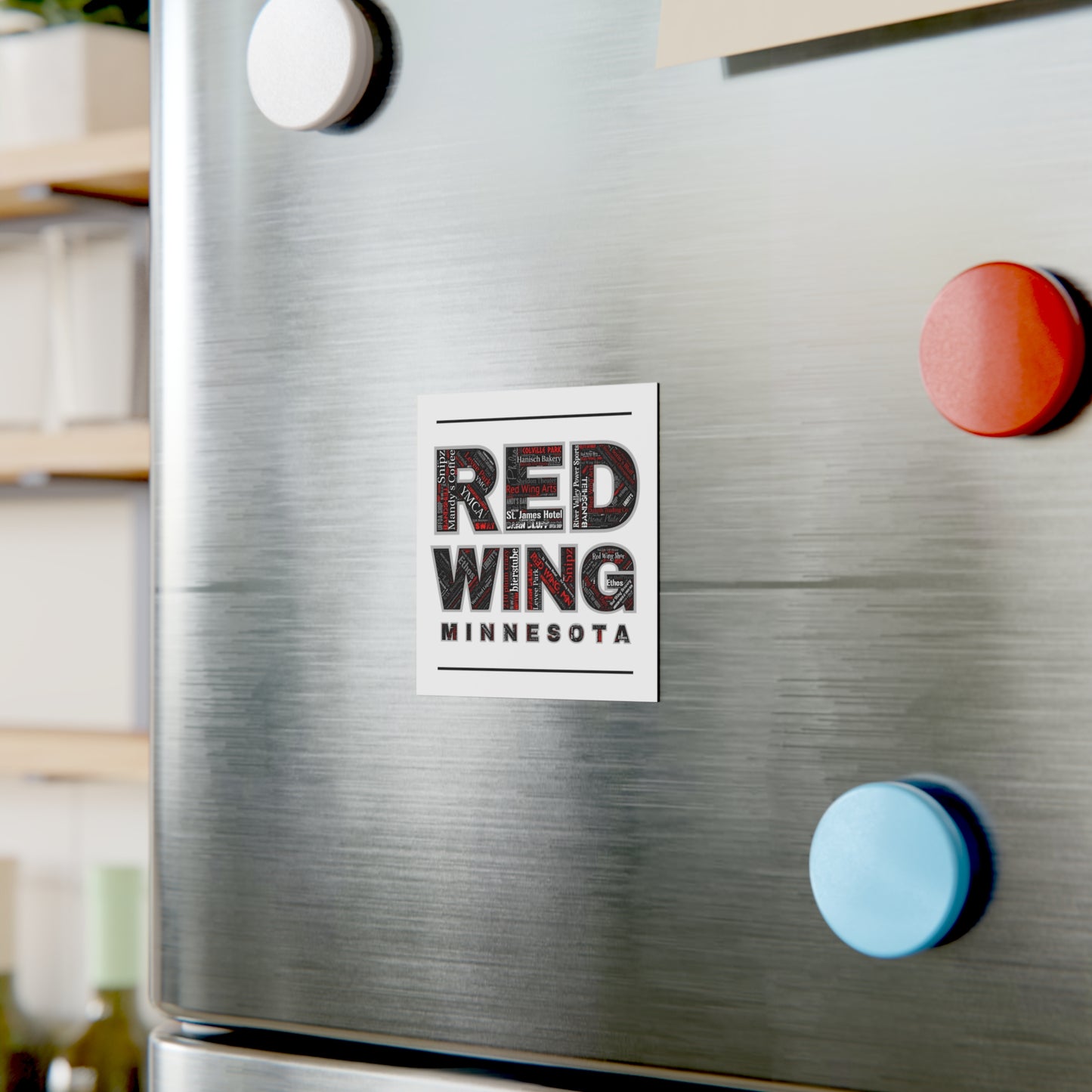 Red Wing Community Square Magnet