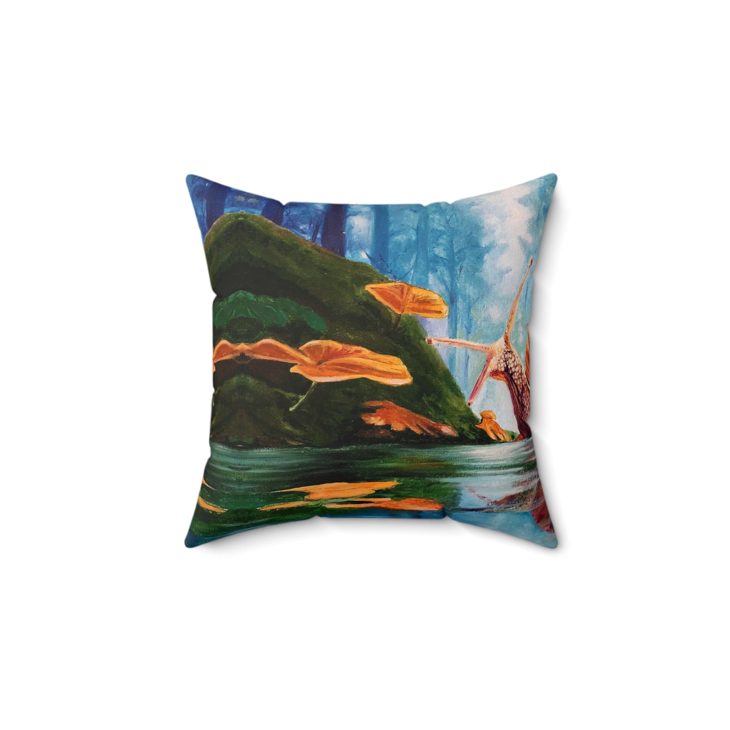 Whimsical Snail Spun Polyester Square Pillow