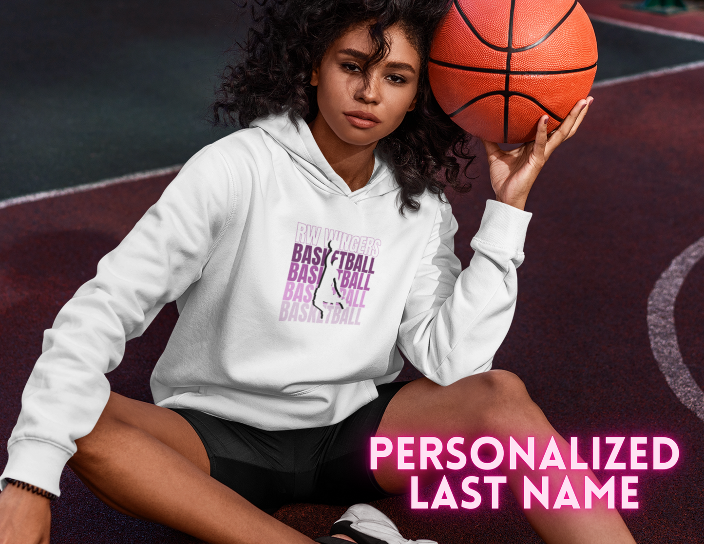 PERSONALIZED Red Wing Wingers Basketball Unisex Pullover Hoodie