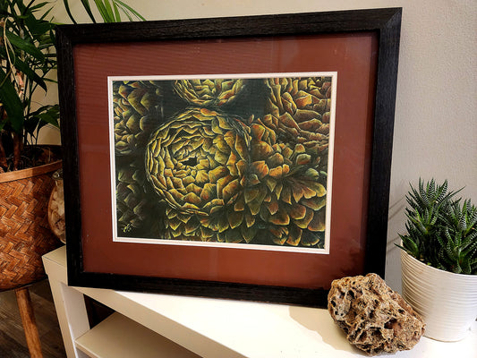 Artichoke Canvas Giclee, framed