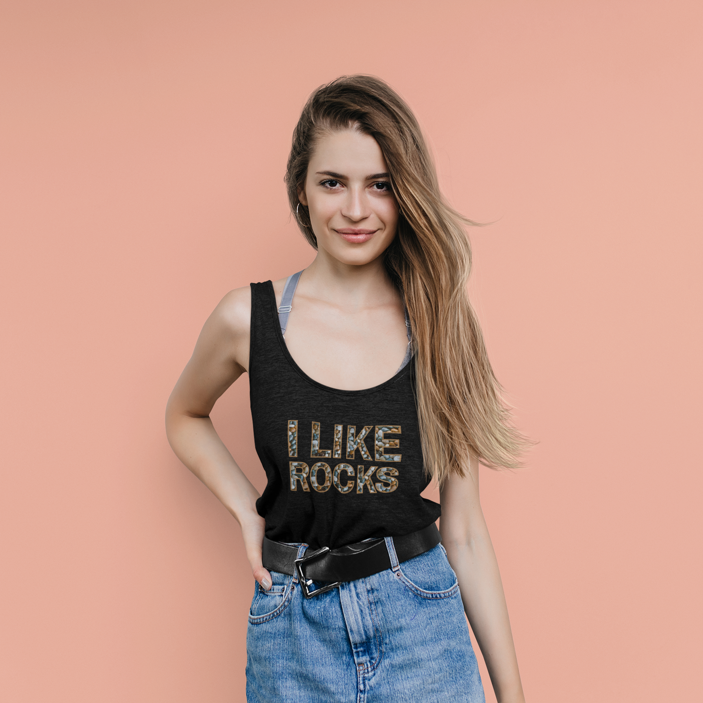 I Like Rocks, Women's Racerback Tank