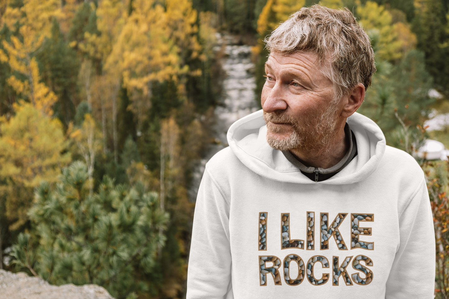 I like rocks. Unisex Sponge Fleece Pullover Hoodie