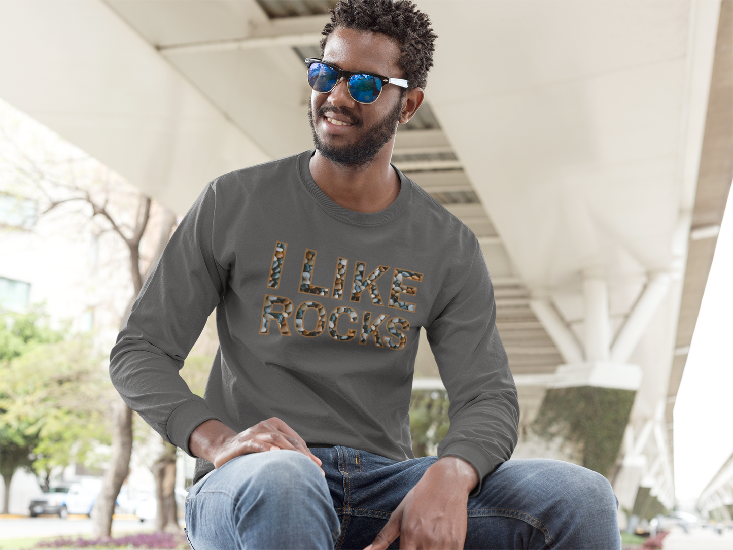 I like Rocks, Unisex Jersey Long Sleeve Tee