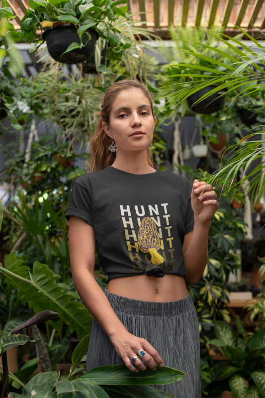 Hunt. Morel Mushroom. Unisex Softstyle T-Shirt