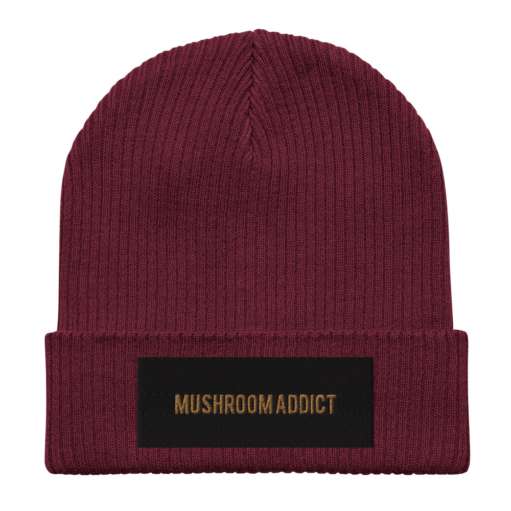 Mushroom Addict Organic ribbed beanie