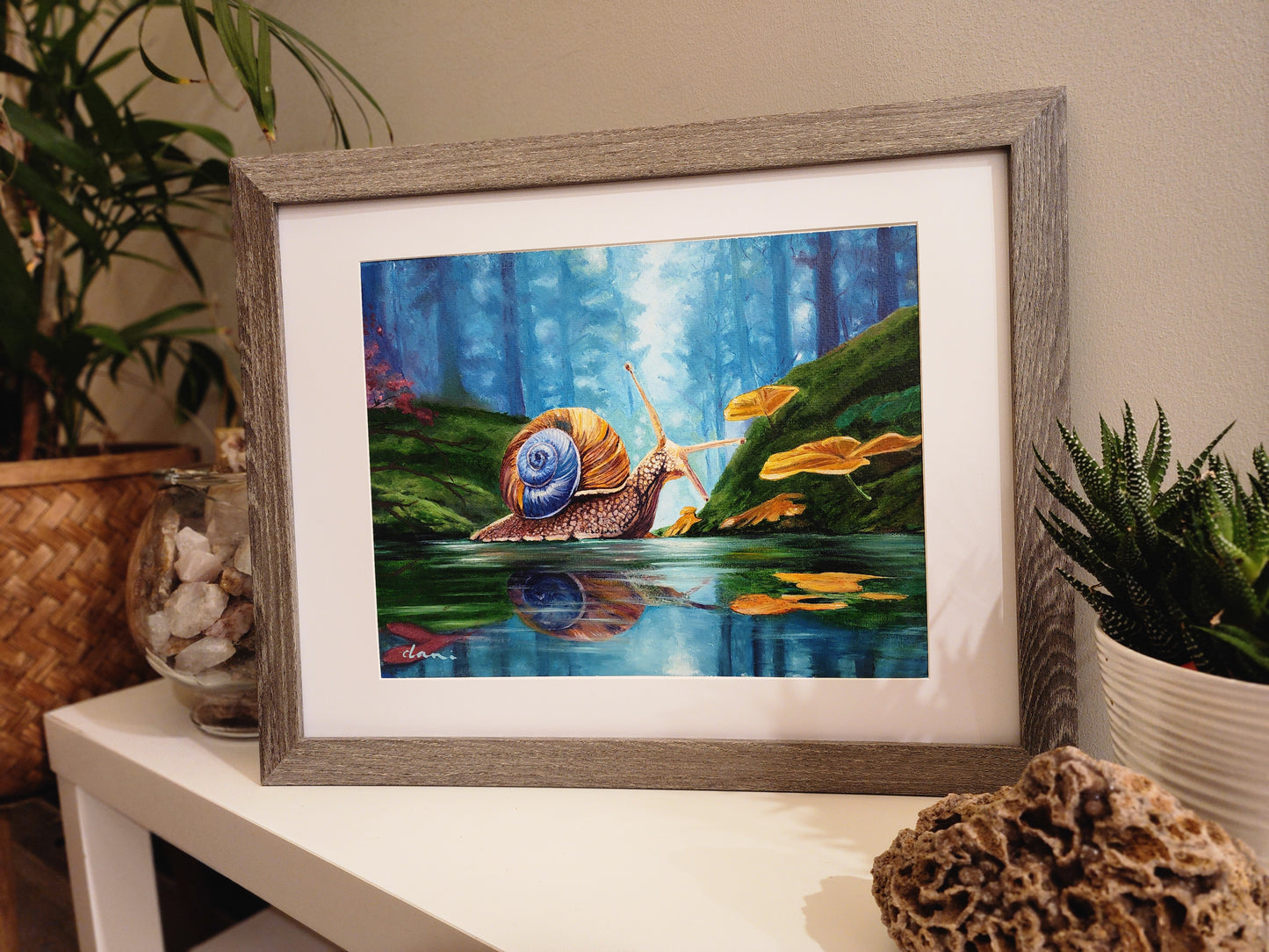 Original Snail Oil Color Painting