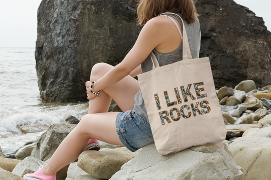 I like Rocks, Sustainable Canvas Shopping Tote